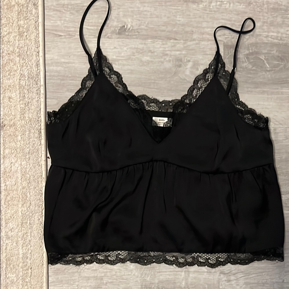 Black Lace Trim Camisole